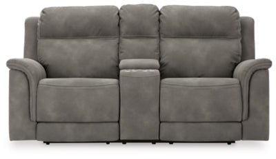 Ashley Slate Next - Gen DuraPella PWR REC Loveseat/CON/ADJ HDRST - Microfiber - 5930118 - Home Elegance USA - 1