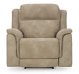 Ashley Sand Next-Gen DuraPella PWR Recliner/ADJ Headrest - Microfiber - Home Elegance USA