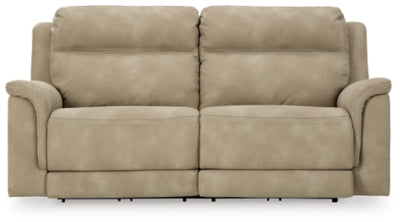 Ashley Sand Next-Gen DuraPella 2 Seat PWR REC Sofa ADJ HDREST - Microfiber