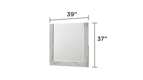 Mist Queen 4-Piece Set – Two-Tone High-Gloss Marble & Lacquer Finish with LED Lighting White (NJ Inventory) - sold by Home Elegance USA