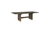 Griffin Modern Dining Table with Sunburst Oak Finish & Gold Accents | Homelegance - Home Elegance USA
