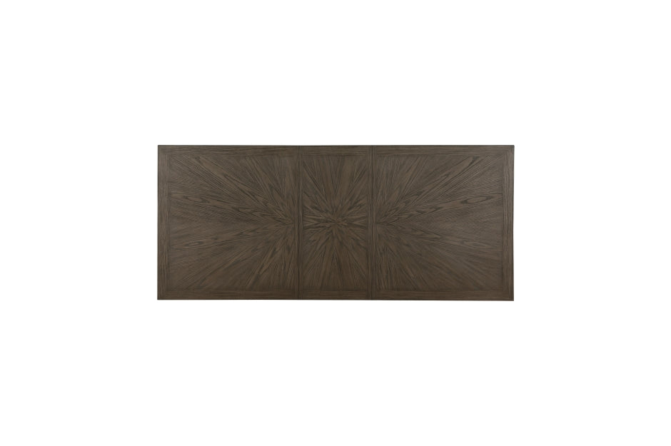 Griffin Modern Dining Table with Sunburst Oak Finish & Gold Accents | Homelegance - Home Elegance USA