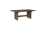 Griffin Modern Dining Table with Sunburst Oak Finish & Gold Accents | Homelegance - Home Elegance USA