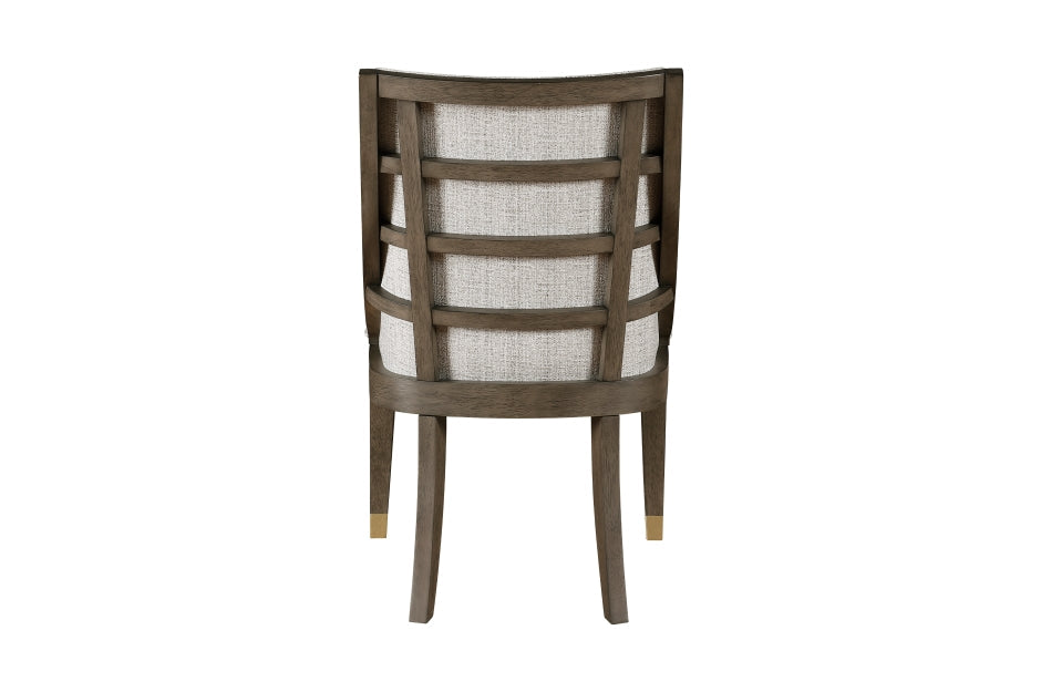 Griffin Modern Dining Chair with Sunburst Oak Finish & Gold Accents | Homelegance - Home Elegance USA