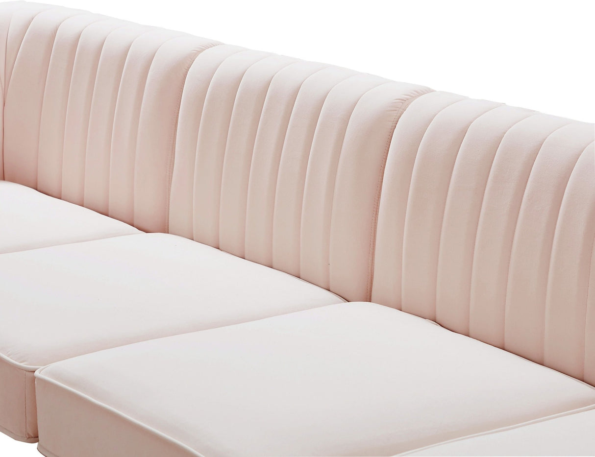 Alina - Modular Sectional - Pink - Fabric - Modern & Contemporary - 604Pink - S119 - Home Elegance USA - 3