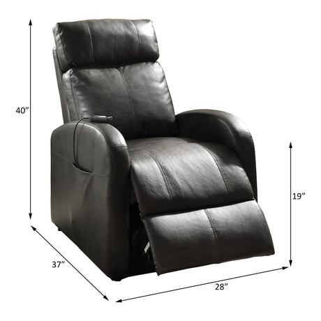 Acme - Ricardo Power  Motion Recliner W/Lift 59405 Brown Synthetic Leather