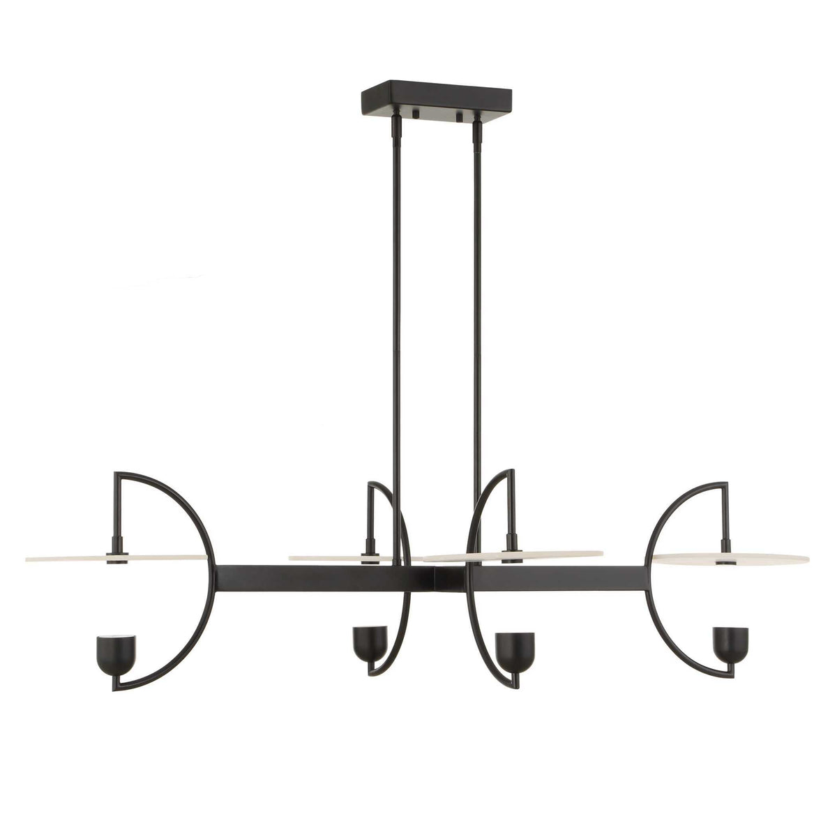Kyoto 4 Light Linear LED Chandelier - Black by Uttermost - View 8