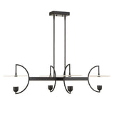 Kyoto 4 Light Linear LED Chandelier - Black by Uttermost - View 8