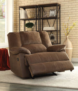 Acme - Oliver Motion Oversized Glider Recliner 59415 Chocolate Corduroy Finish