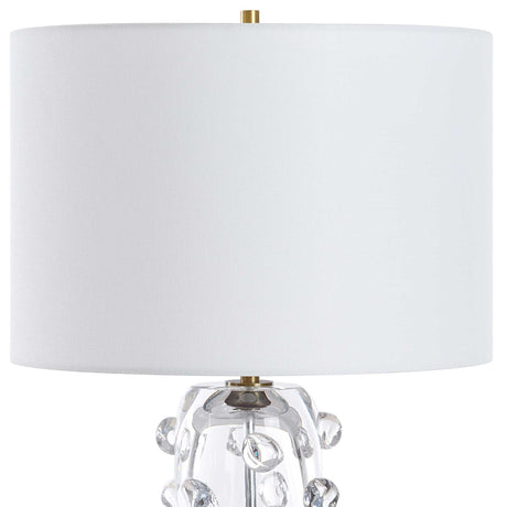 Aura Clear Glass Table Lamp - White by Uttermost - View 5