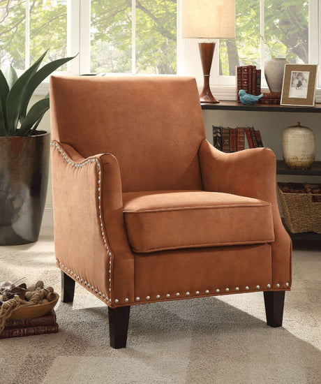 Acme - Sinai Accent Chair 59445 Orange Fabric