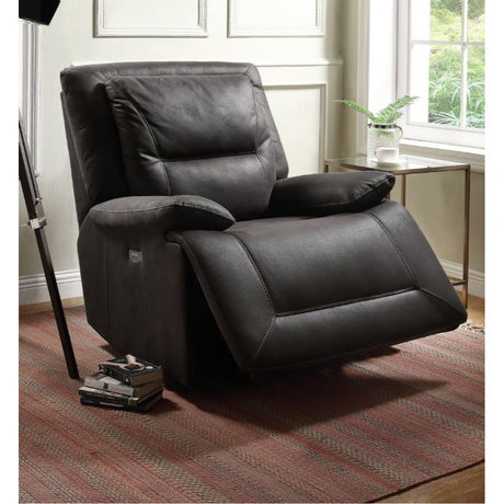 Acme - Neely Power Motion Glider Recliner 59456 Charcoal Fabric