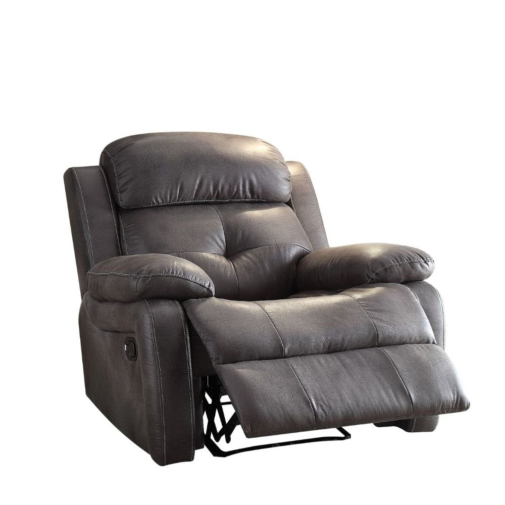 Ashe Motion Recliner 59466 Gray Polished Microfiber | Acme - 59466 - Home Elegance USA - 1