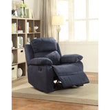 Acme - Parklon Motion Recliner 59476 Blue Microfiber