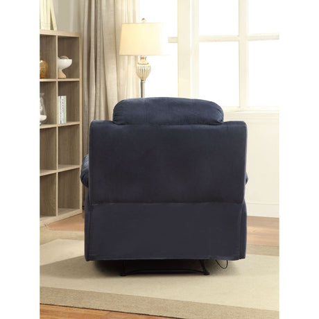 Acme - Parklon Motion Recliner 59476 Blue Microfiber