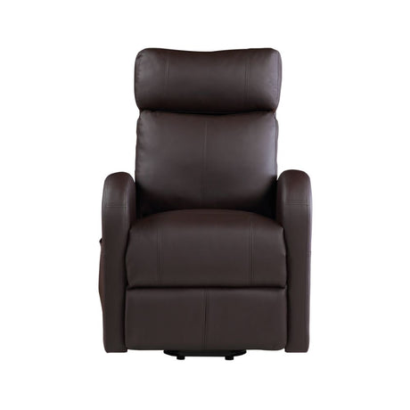 Acme - Ricardo Power  Motion Recliner W/Lift 59498 Brown Synthetic Leather