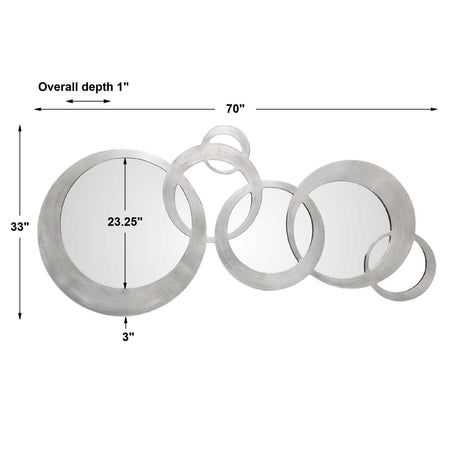 Odiana Rings Modern Mirror - Silver by Uttermost - View 4