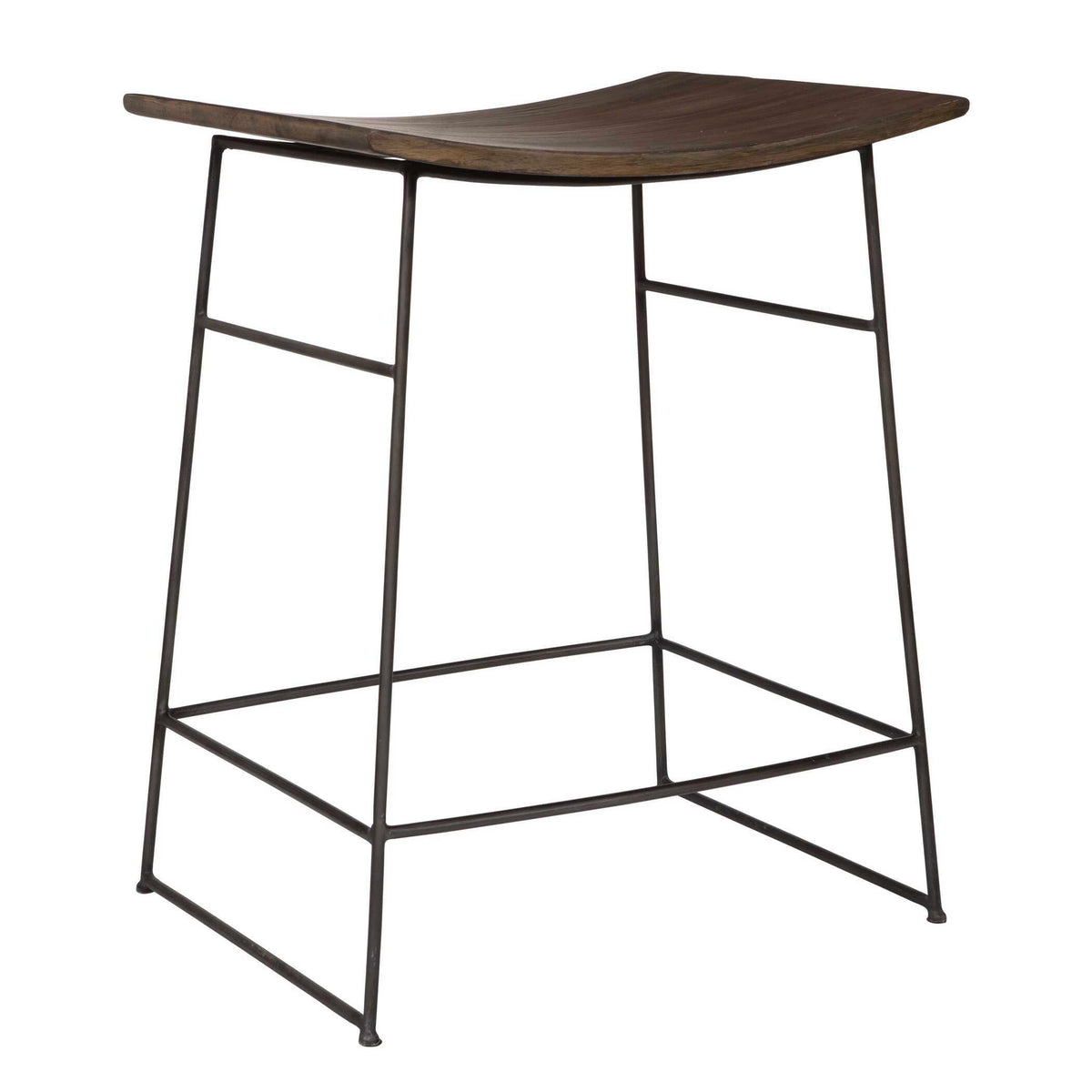 Thura Counter Stool Walnut - Dark Brown by Uttermost - View 3