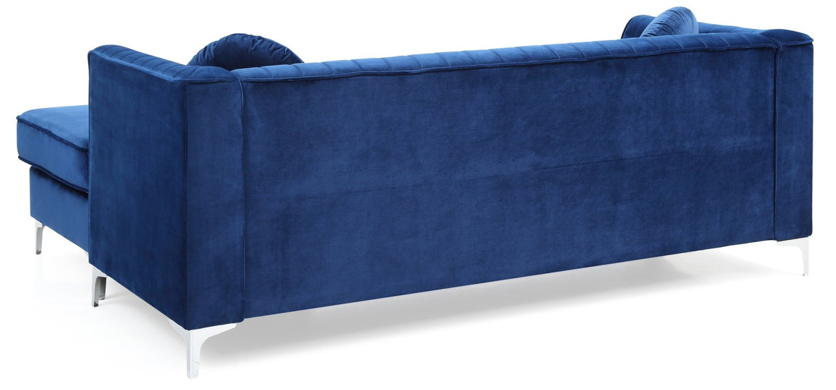 Delray G791B - SC Sofa Chaise ( 3 Boxes) , NAVY BLUE | Home Elegance USA