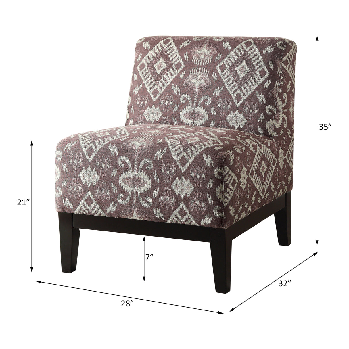 Acme - Hinte Accent Chair 59503 Pattern Fabric