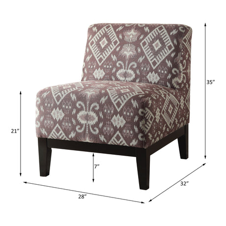 Acme - Hinte Accent Chair 59503 Pattern Fabric