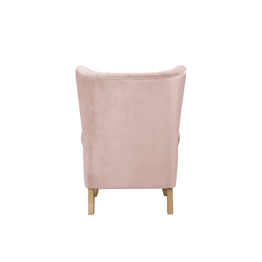 Acme - Adonis Accent Chair 59516 Blush Pink Velvet