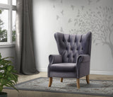 Adonis Accent Chair 59517 Gray Velvet | Acme - 59517 - Home Elegance USA - 1