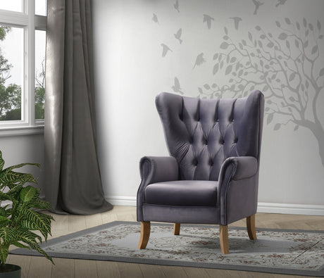 Adonis Accent Chair 59517 Gray Velvet | Acme | Home Elegance USA