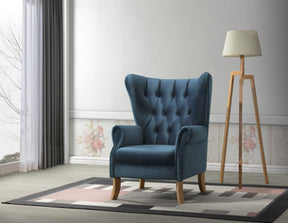 Adonis Accent Chair 59518 Azure Blue Velvet | Acme | Home Elegance USA