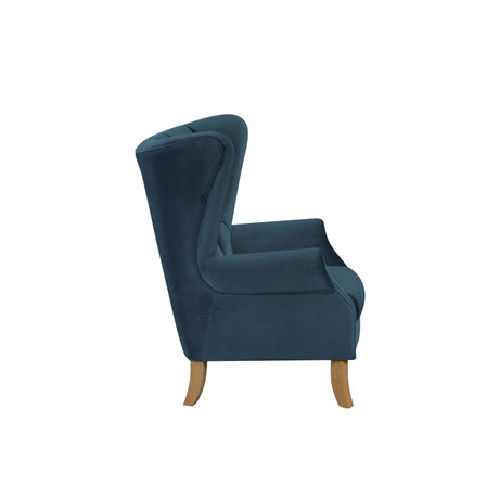 Adonis Accent Chair 59518 Azure Blue Velvet | Acme - 59518 - Home Elegance USA - 4