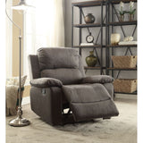 Acme - Bina Motion Recliner 59525 Charcoal Polished Microfiber