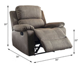 Bina Motion Recliner 59527 Taupe Polished Microfiber | Acme - 59527 - Home Elegance USA - 6