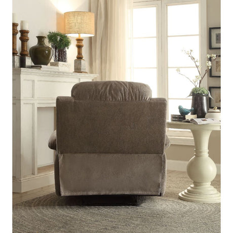 Acme - Bina Motion Recliner 59528 Gray Polished Microfiber