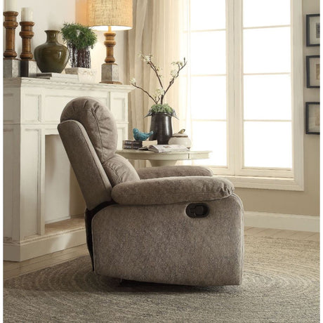 Acme - Bina Motion Recliner 59528 Gray Polished Microfiber