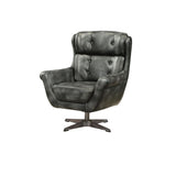 Asotin Accent Chair W/Swivel 59532 Vintage Black Top Grain Leather | Acme - 59532 - Home Elegance USA - 1