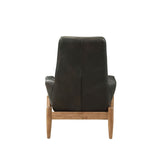 Acme - Dolphin Accent Chair 59533 Black Top Grain Leather