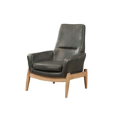 Acme - Dolphin Accent Chair 59533 Black Top Grain Leather