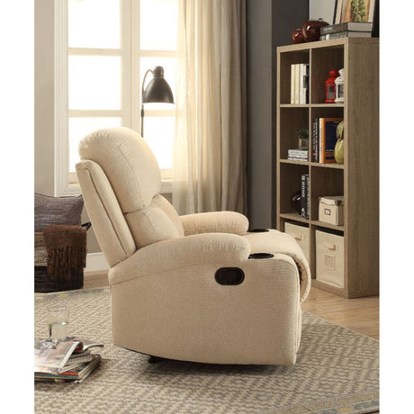 Acme - Rosia Motion Recliner 59551 Beige Velvet