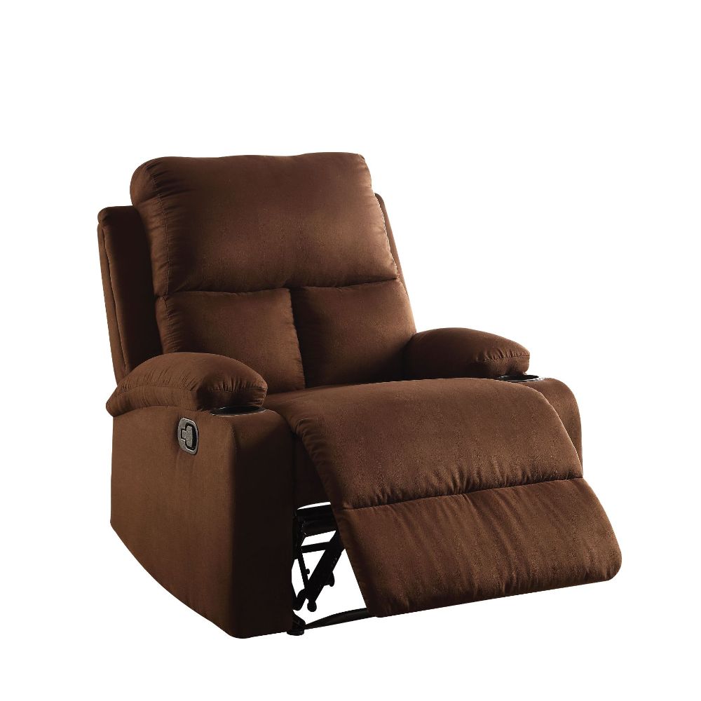 Acme - Rosia Motion Recliner 59553 Chocolate Microfiber