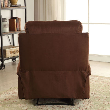 Acme - Rosia Motion Recliner 59553 Chocolate Microfiber