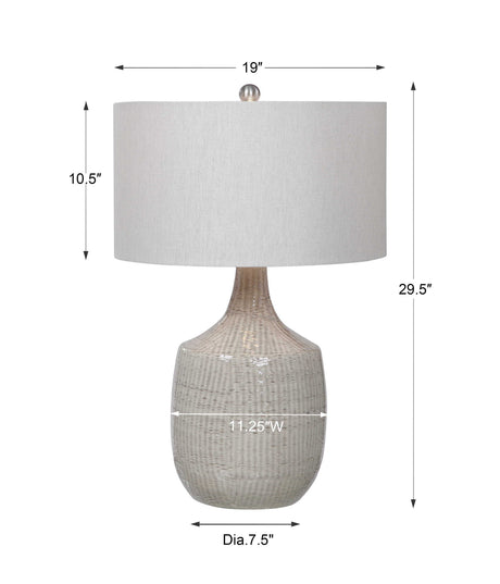 Felipe Table Lamp - Light Gray / White by Uttermost - View 9