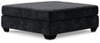 Ashley Charcoal Lavernett Oversized Accent Ottoman - Chenille;Microfiber | Home Elegance USA