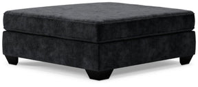 Ashley Charcoal Lavernett Oversized Accent Ottoman - Chenille;Microfiber | Home Elegance USA