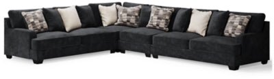 Ashley Charcoal Lavernett 59603S2 4 - Piece Sectional - Chenille - 59603S2 - Home Elegance USA - 1