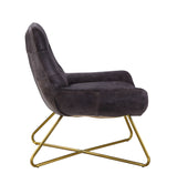 Acme - Dhalsim Accent Chair 59666 Antique Ebony Top Grain Leather