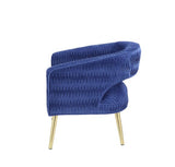 Aistil Accent Chair 59675 Blue Velvet & Gold Finish | Acme - 59675 - Home Elegance USA - 4