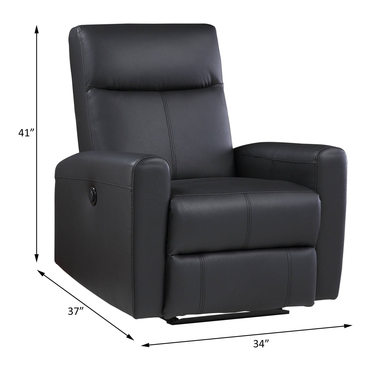 Blane Power Motion Recliner 59686 Black Top Grain Leather Match | Acme - 59686 - Home Elegance USA - 2