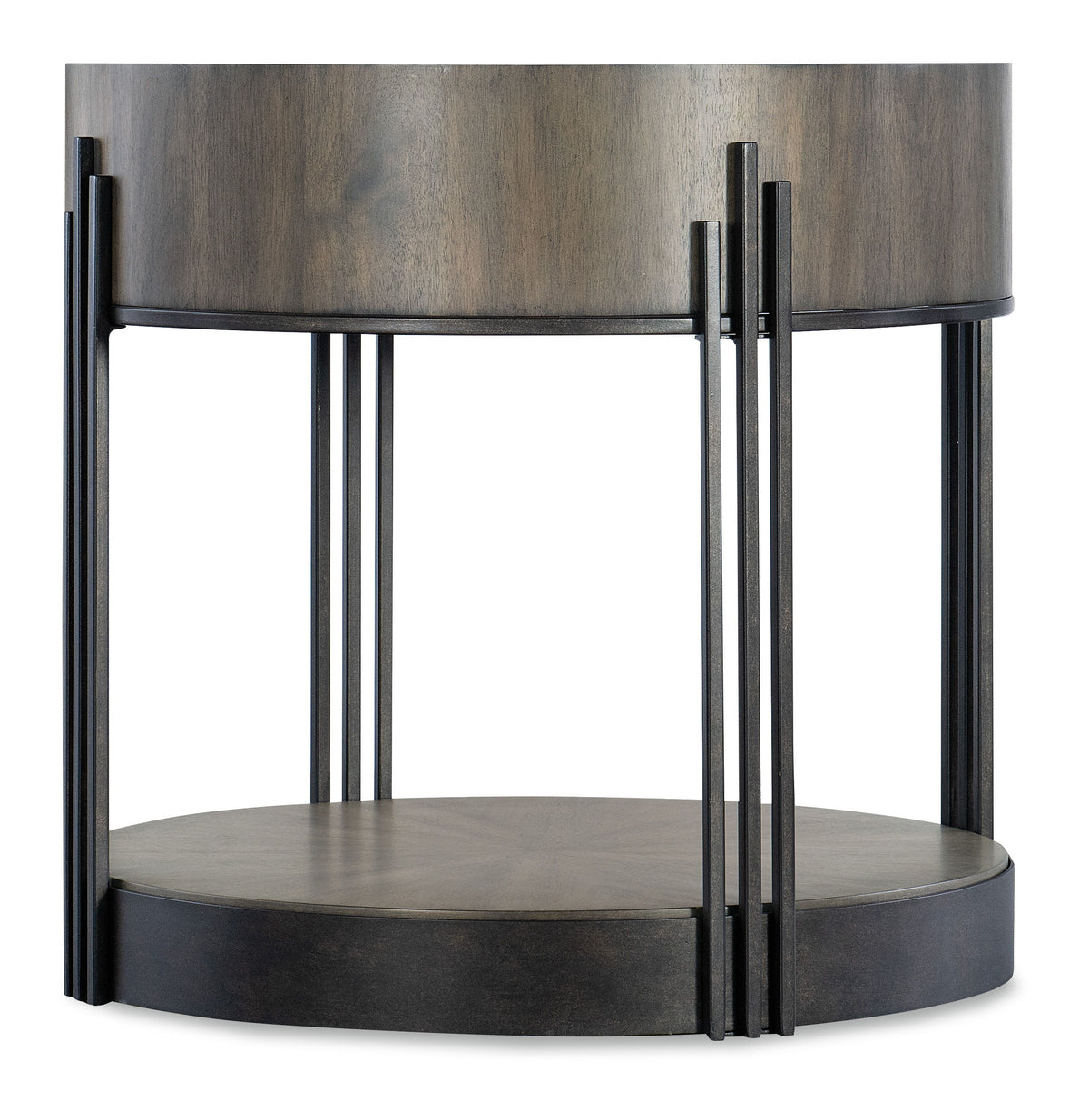 Commerce And Market Skyline Side Table - Dark Brown / Dark Gray by Hooker Furniture - View 1