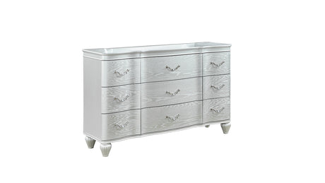 Landmark Traditional Style 9-Drawer Dresser With metal drawer pulls Made with Wood in Silver(INCLUDES DRESSER ONLY) same as B009P235325 (CA inventory)