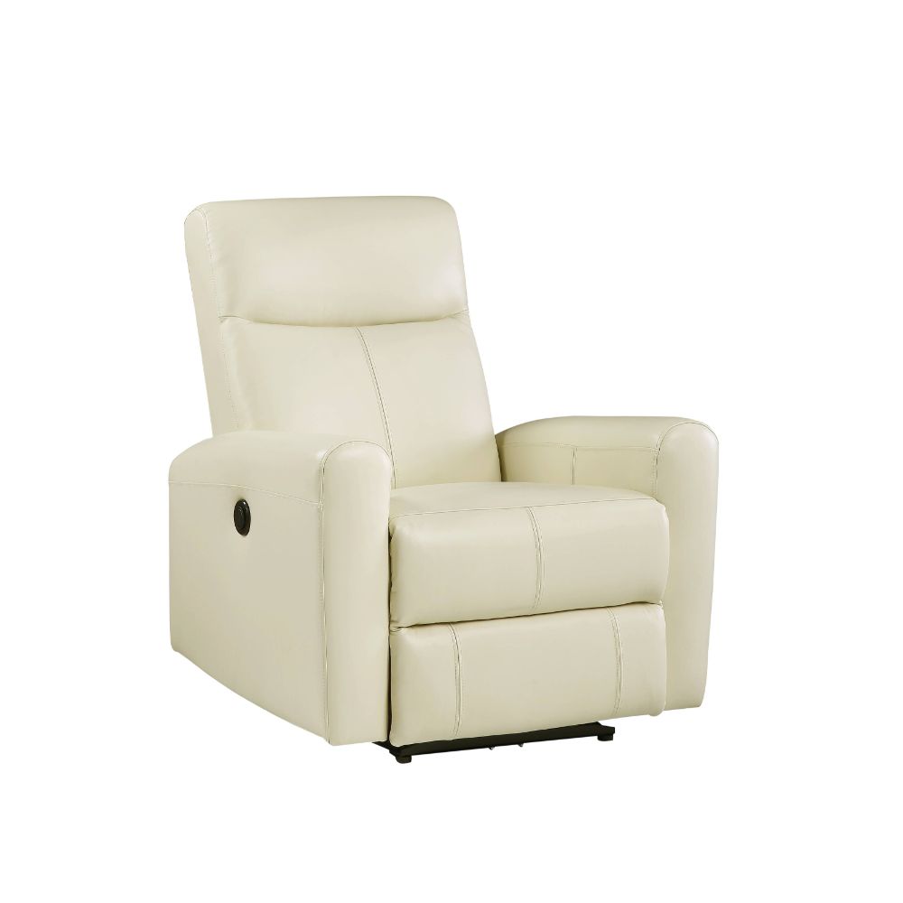 Acme - Blane Power Motion Recliner 59772 Beige Top Grain Leather Match